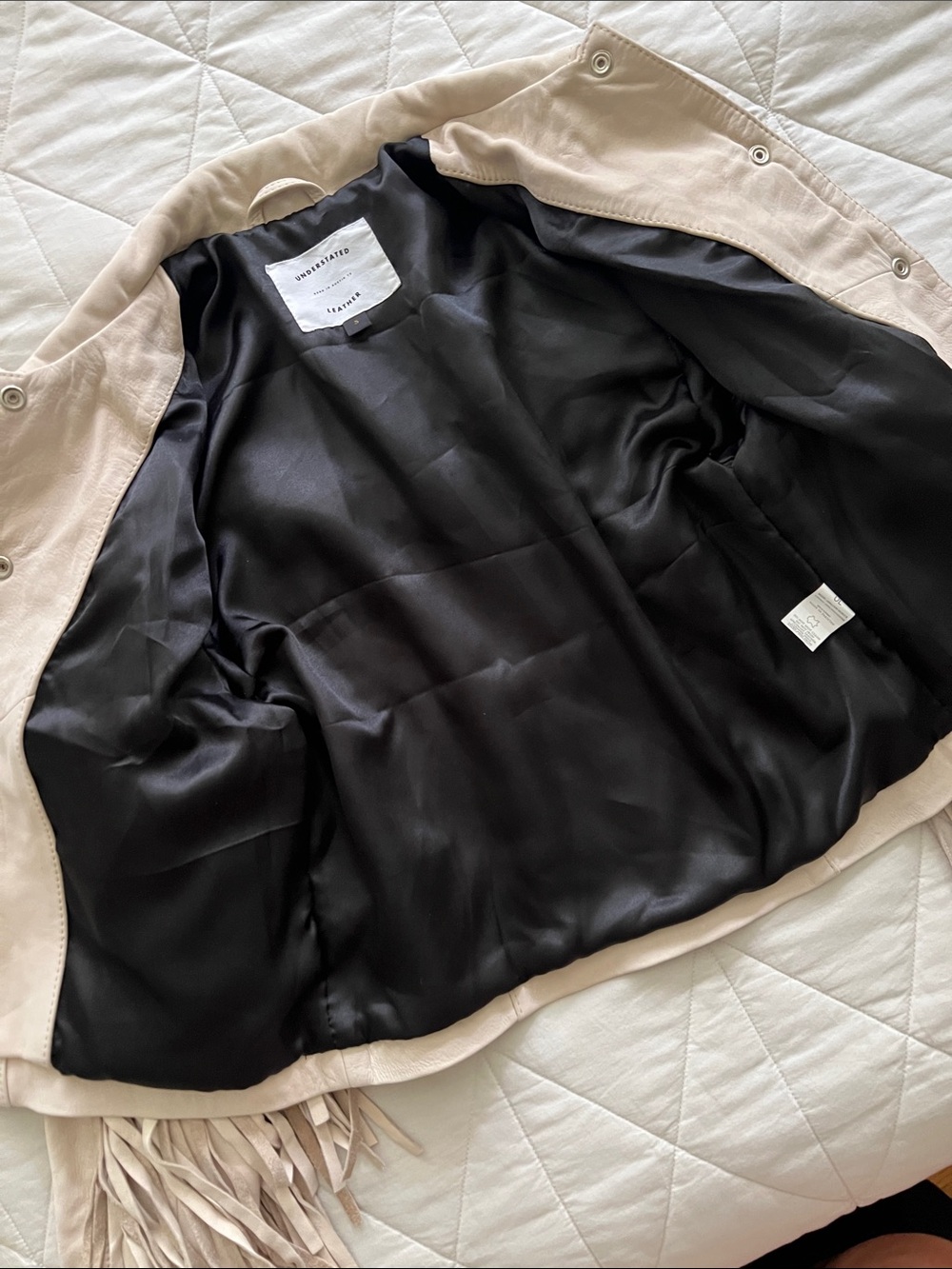 UNDERSTATED LEATHER Mustang Jacket in Marshmellow $495 small - Picture 5 of 16